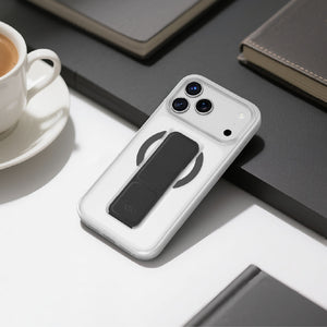 ASLI Magtrox Gravitas Magsafe Leather Grip Case For iPhone 17 Pro Black