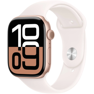 Apple Watch Series 10 GPS + Cellular 42mm Rose Gold Aluminium Case with Light Blush Sport Band - M/L