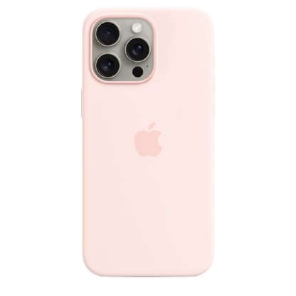 Apple iPhone 15 Pro Max Silicone Case with MagSafe - Light Pink