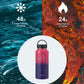 Buzio Trio Series Water Bottle with 3 Lids and Sleeve 1L - Red Blue