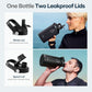Buzio Duet Series Water Bottle with 2 Lids and Sleeve 1.9L - Black