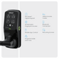 Lockly Lux Compact Mortise Edition Fingerprint Access Design to Replace Lever Set Mortises - Matte Black