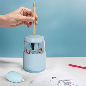 Porodo Kids Electric Sharpener & Vacuum Stationary Set - Blue