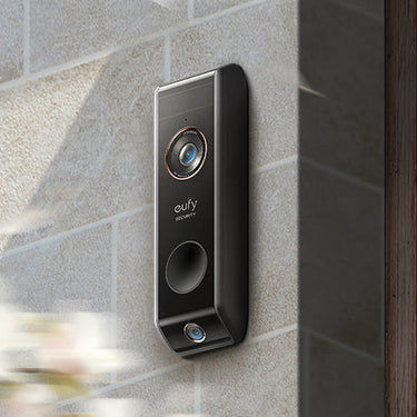كاميرا Eufy Video Doorbell المزدوجة 2K مع HomeBase - أسود