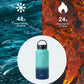 Buzio Trio Series Water Bottle with 3 Lids and Sleeve 1L - Caribbean Blue