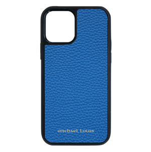 Michael Louis Pebbled Leather Case iPhone 14 - Blue