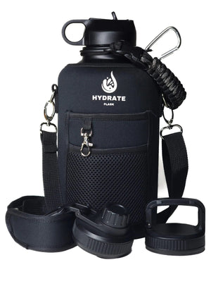 HydrateFlask Vacuum Water Bottle 2L - Smoke Silver