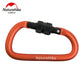 Naturehike 8cm d-type multifunctional hang buckle with lock - Orange