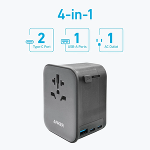 Anker Nano Travel Adapter (4-in-1, 65W) -Black