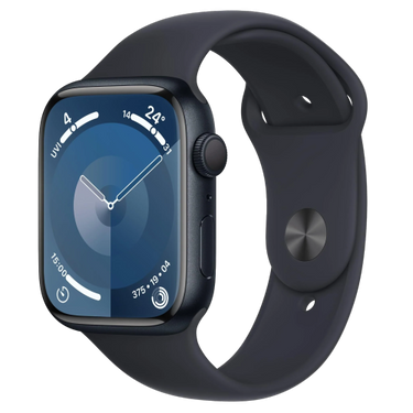 Apple Watch Series¬¨‚Ä†9 GPS + Cellular 45mm Midnight Aluminium Case with Midnight Sport Band - M/L