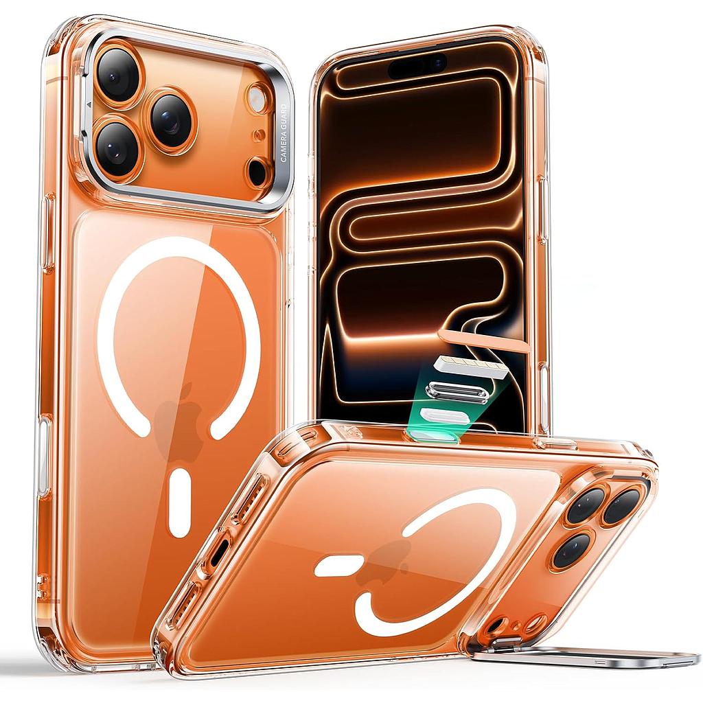 ESR iPhone 17 Pro HaloLock Classic Hybrid Case with Stash Stand Case - Clear