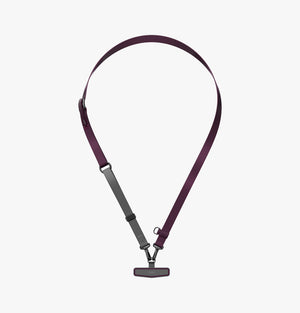 UNIQ Vista Flex 2-in-1 Lanyard And Hand Strap - Burgundy/ Slate Grey
