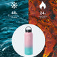 Buzio Trio Series Water Bottle with 3 Lids and Sleeve 1.2L - Bubble Gum
