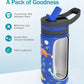 Buzio Kids Bottle with Straw Lid and Sleeve 500ML - Dinosaur