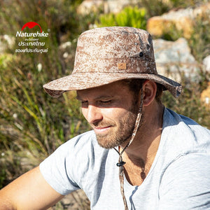 Naturehike UPF 50+ Folded Camouflage fisherman hat - Brown