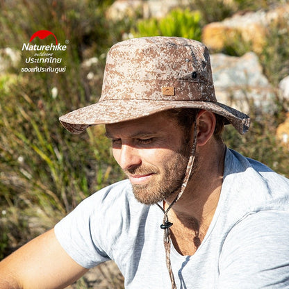 Naturehike UPF 50+ Folded Camouflage fisherman hat - Brown