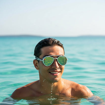 Speedo Sunny G Mariner Swim Goggles - Aviator Series - Mirror Gold