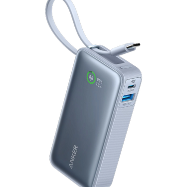 Anker Nano Power Bank (PowerCore 30W,Built-In USB-C Cable) -Blue