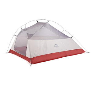 Naturehike Cloud Up Ultralight 3 Person Tent (Upgraded)- Light Grey/Red ((215+75)*180*110)
