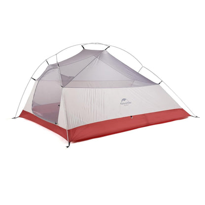 Naturehike Cloud Up Ultralight 3 Person Tent (Upgraded)- Light Grey/Red ((215+75)*180*110)