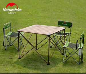 Naturehike NH outdoor Aluminium folding table - big-Champagne Color