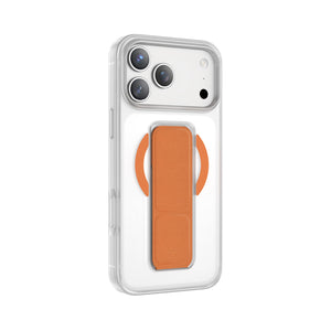 ASLI Magtrox Gravitas Magsafe Leather Grip Case For iPhone 17 Pro Orange