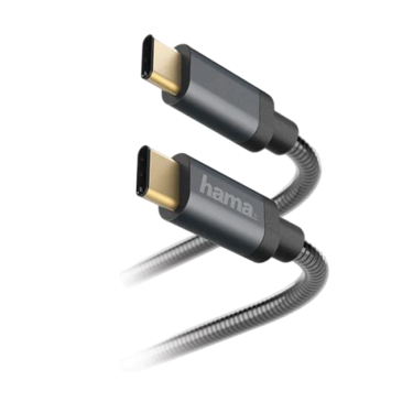 Hama Type-C to Type-C Charging-Data Cable 1.5 m Metal Anthracite