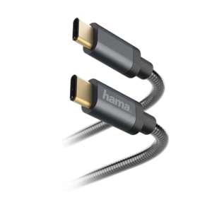 Hama Type-C to Type-C Charging-Data Cable 1.5 m Metal Anthracite