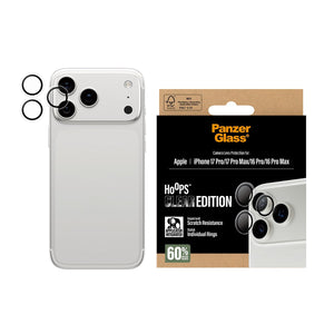 واقي عدسة الكاميرا الشفاف PanzerGlass Hoops لهاتف iPhone 2025 مقاس 6.3 و 6.9 / iPhone 17 Pro|Pro Max