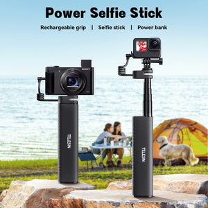 Telesin 10000mAh Rechargeable Selfie Stick for Action Cameras
