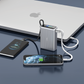 LZEL Neurode Sync 20000mAh PD3.0 & QC3.0 65W Built-in USB-C Power Bank – Silver