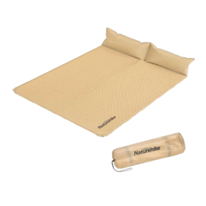 Naturehike couple inflatable mat with pillow-updated - Natural Yellow