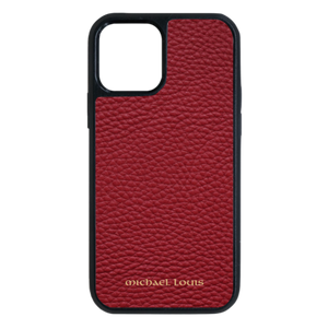 Michael Louis Pebbled Leather Case iPhone 13 - Red