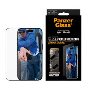 واقي شاشة PanzerGlass لهاتف iPhone 17 Air | تصميم فائق الاتساع مع أداة EasyAligner