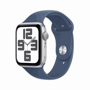 Apple Watch SE GPS 40mm Silver Aluminium Case with Denim Sport Band - M/L