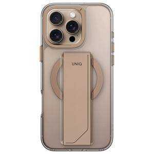 Uniq Hybrid iPhone 16 Pro (2024) 6.3 Heldro Max Magclick With Camera Stand - Taupe Gold
