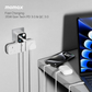Momax 1-Charge Work Flow وصلة كهرباء على شكل T بثلاثة مقابس USB (أبيض)