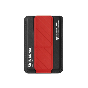 SkinArma Kado Mag-Charge Card Holder With Grip Stand - Black Red
