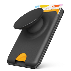 جراب Sinjimoru M-Tap Tok Grip Wallet - أسود