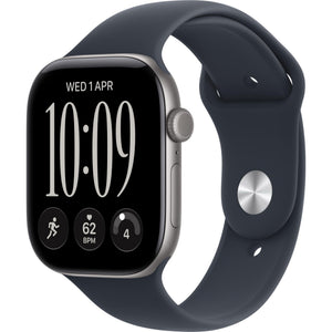 Apple Watch Series 12 GPS + Cell 46mm Space Grey Aluminium Case with Navy Blue Sport Band M/L