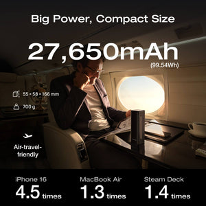 بطارية متنقلة رابد برو (27,650 مللي أمبير، 300 واط، كابل مدمج 140 واط) من إيكو فلو