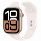 Apple Watch Series 10 GPS + Cellular 42mm Rose Gold Aluminium Case with Light Blush Sport Band - M/L