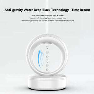 Anti-Gravity Humidifier 680ml Air Humidifier with Night Lamp - White