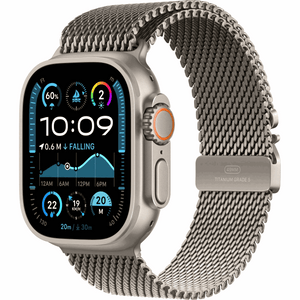 Apple Watch Ultra 2 GPS + Cellular 49mm Natural Titanium Case with Natural Titanium Milanese Loop - M