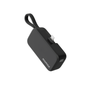 Momax 1-Power Mini 5000mAh Bulit-in foldable lightning connector Battery pack (Black)