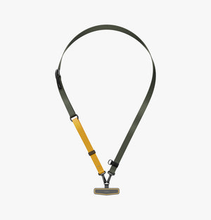 UNIQ Vista Flex 2-in-1 Lanyard And Hand Strap - Deep Forest/ Canary Yellow