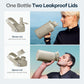 Buzio Duet Series Water Bottle with 2 Lids and Sleeve 1.9L - Beige