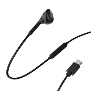 Powerology Type-C Connector Mono Earphone (1.2m/4ft) - Black