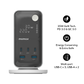 Momax 1-Charge Work Flow 6-Outlet Digital Display Power Tower مع USB (أبيض)