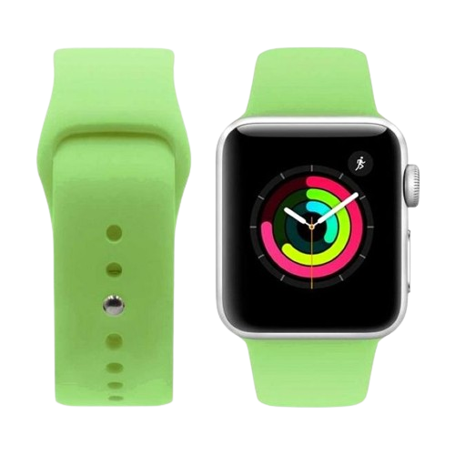 Porodo Silicone Watch Band For Apple Watch 44mm / 42mm Yellow Green